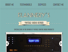 Tablet Screenshot of flannerysvintageaudio.com